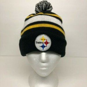Pittsburgh Steelers Beanie Cap Beer Budweiser Football Winter Hat Toque POM Top